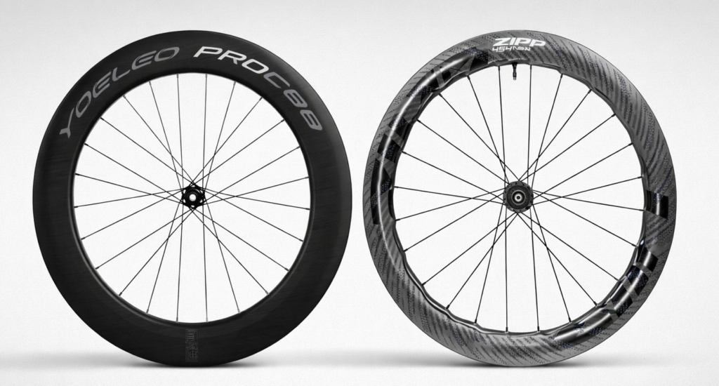 Comparaison roues carbone chinoises Yoeleo et roues premium Zipp 404 Firecrest